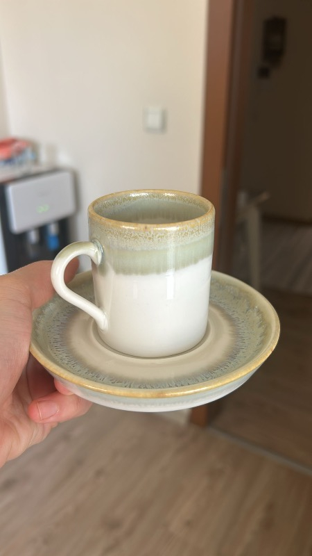 Madame Coco Ramona 6 Kişilik Kahve Fincan Seti - Krem/toprak