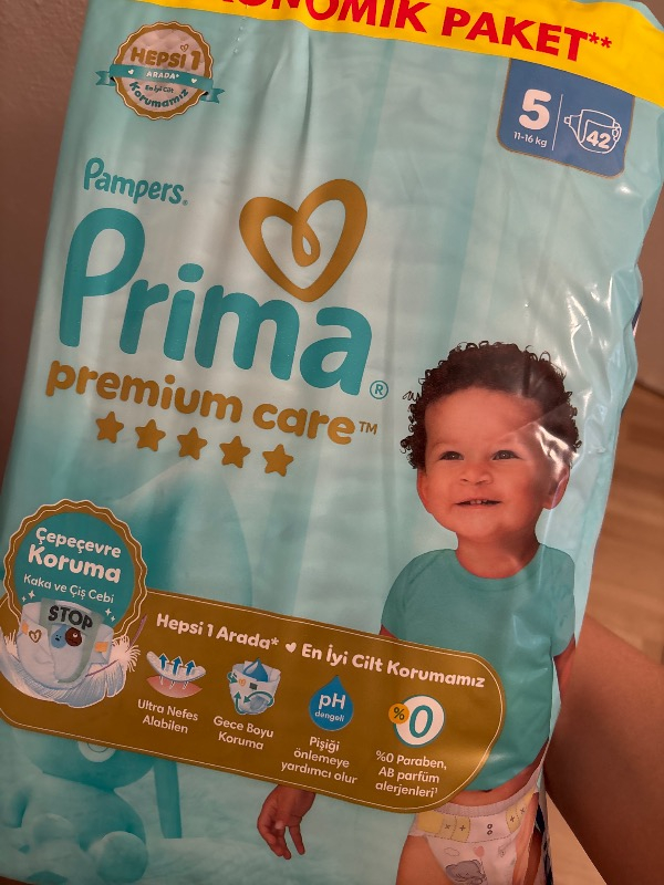 Prima Bebek Bezi Premium Care 5 Numara 42 Adet Ekonomik Paket