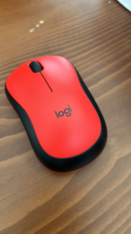 Logitech M220 Sessiz Kompakt Kablosuz Mouse - Kırmızı