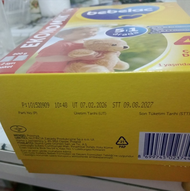 Bebelac 4 Çocuk Devam Sütü 1 Yaş+ 800 Gr