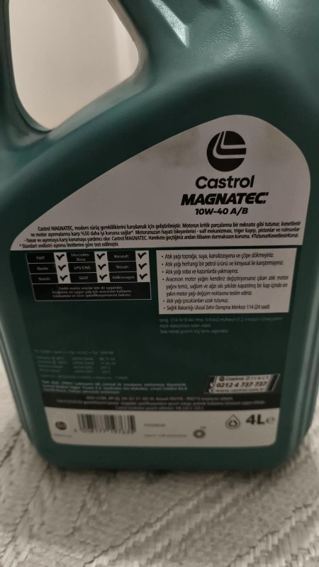 Castrol Magnatec 10W40 4 Lt Motor Yağı