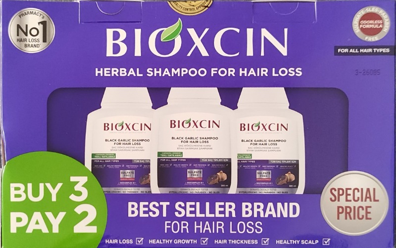 Bioxcin Siyah Sarımsak Şampuanı 3 al 2 öde (3x300ml)