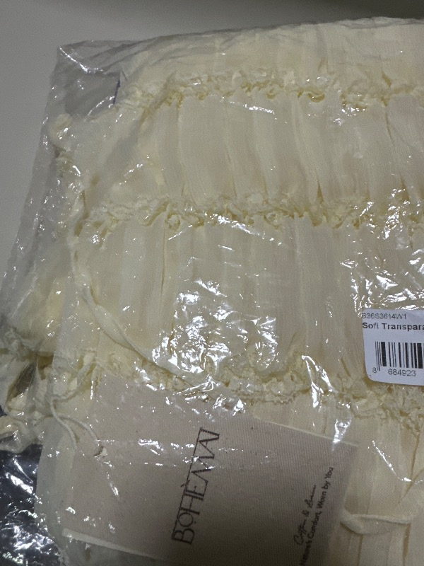 Sofi Transparan Ekru Crop Etek Takım
