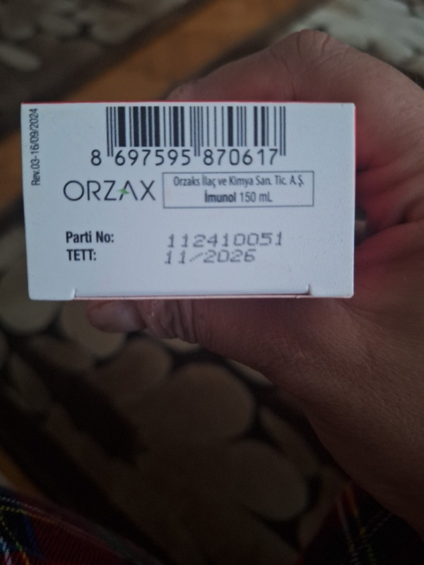 Orzax Imunol Şurup 150 ml