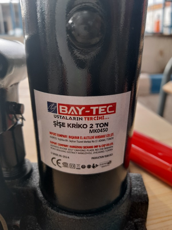 Bay-Tec Şişe Kriko 3 Ton