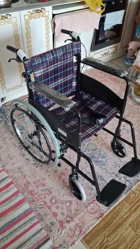 Life Net Medikal Tekerlekli Sandalye Manuel Katlanabilir Renkli Tekstil BME4611