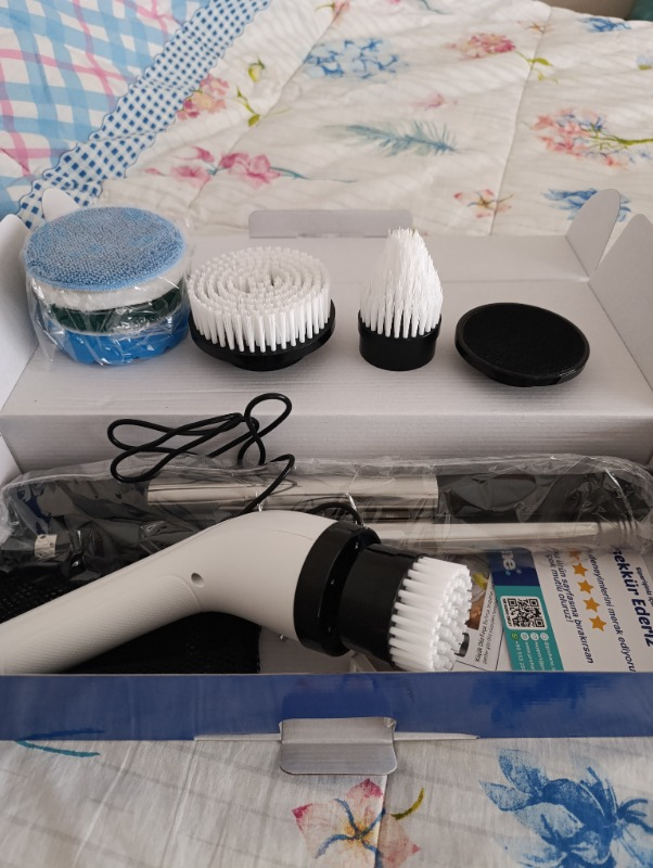 Prohane Şarjlı Ve Elektrikli Temizlik Fırçası | 7 Başlık Dahil | Mutfak, Banyo, Halı Ve Diğer Yüzeyler Için