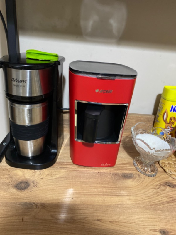Arçelik K-3300 Kırmızı Mini Telve Türk Kahve Makinesi