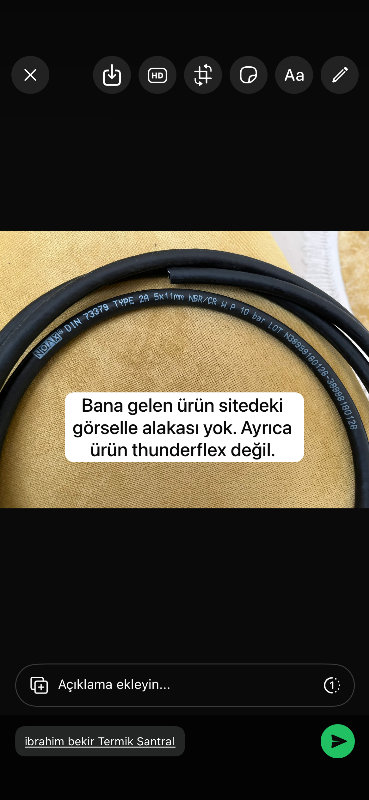 Thunderflex 5X11 Enjektör Hortumu 1.5 Metre Thunderflex