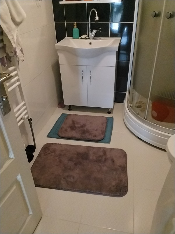 Madame Coco Carol 2'li Banyo Paspası - Koyu Mürdüm - 50 x 80 + 45 x 50 cm