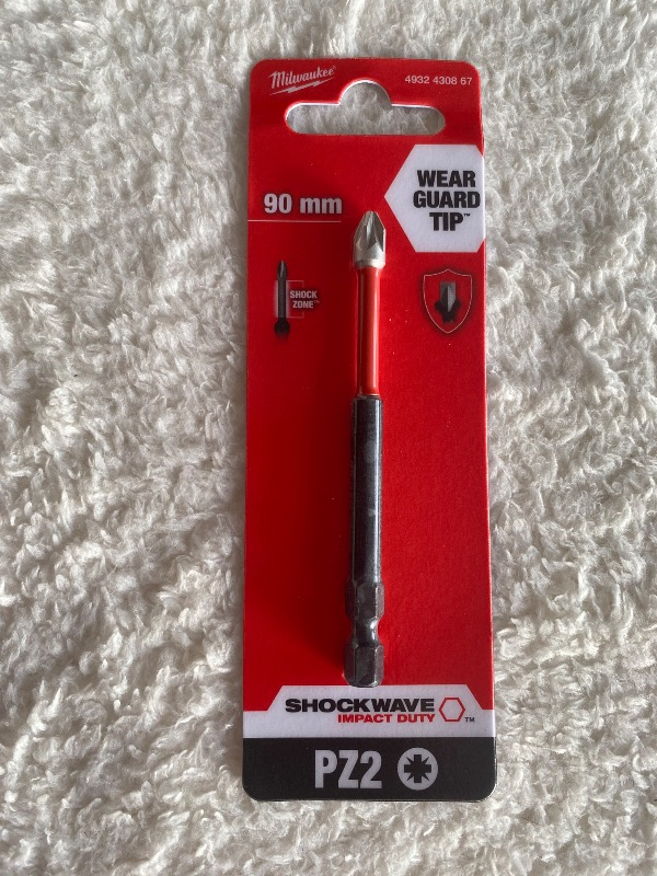 Milwaukee Bits Uç Pz2 90 mm. 1'li Paket Shockwave