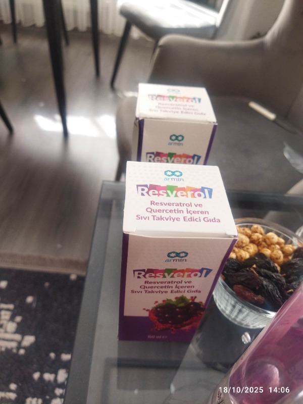 Armin Resverol Resveratrol ve Quercetin İçeren Sıvı Takviye Edici Gıda 150 ml