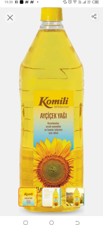 Komili Ayçiçek Yağı 2 lt