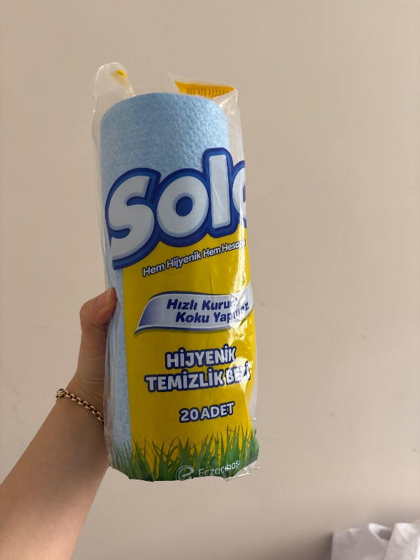 Solo Hijyenik Temizlik Bezi - 1 Paket, 400 Kullanım, Kokusuz ve Hızla Kuruyan Özellikleriyle