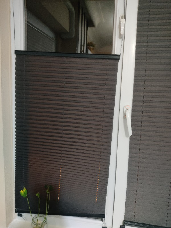 Plised Home Katlanabilir Cam Balkon Plise Perde Antrasit