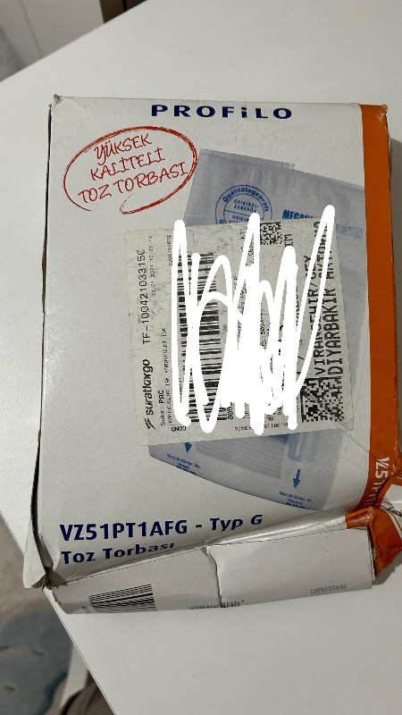 Profilo Vs4Pt Vs5Pt Vs6Pt Süpürge Toz Torbası