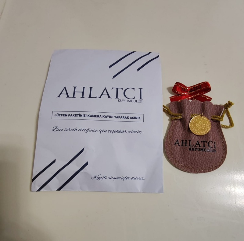 Ahlatcı Sarrafiye 1 Adet Eski Tarihli Yarım Altın
