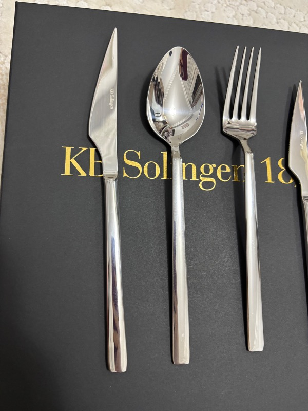 KB Solingen 84 Parça Çatal Kaşık Bıçak Seti Paslanmaz Çelik 12 Kişilik Şık Tasarım