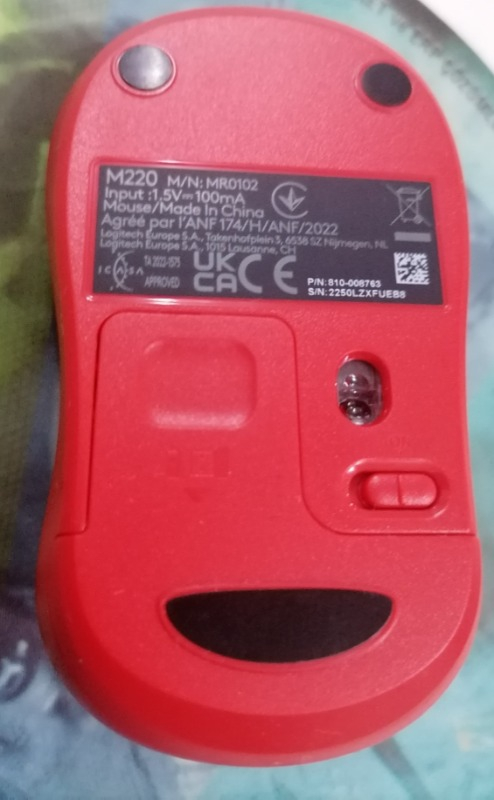 Logitech M220 Sessiz Kompakt Kablosuz Mouse - Kırmızı