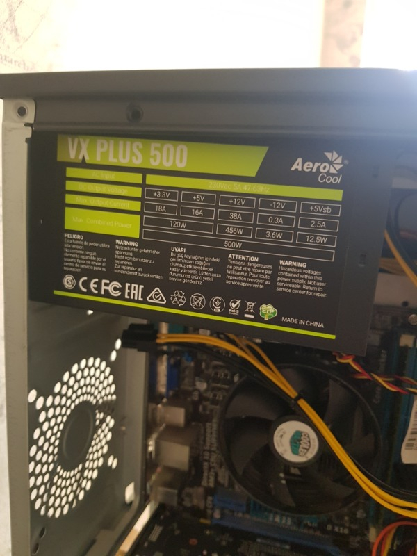 Aerocool VX Plus 500W Güç Kaynağı (AE-VXP500)