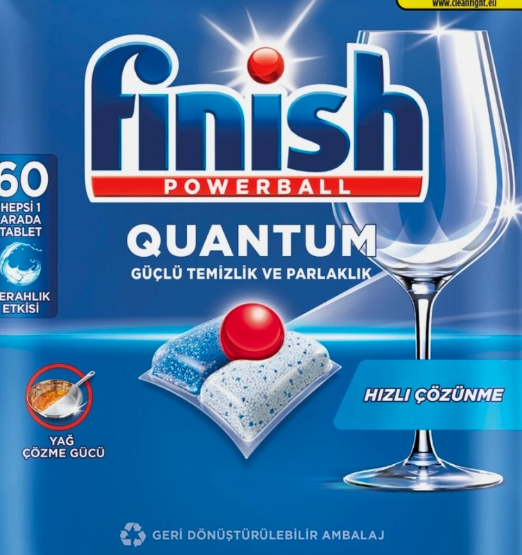 Finish Quantum 60 Kapsül Bulaşık Makinesi Deterjanı Tableti