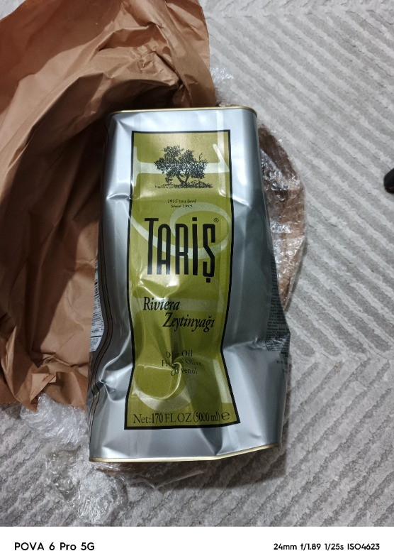 Tariş Riviera Zeytinyağı 5 lt Yerli Üretim Teneke Ambalajda Yüksek Kalite Yağ
