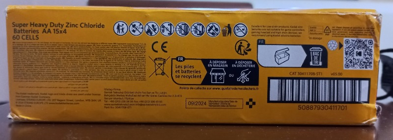 Kodak 60 Adet Çinko Karbon Shrink Kalem Pil
