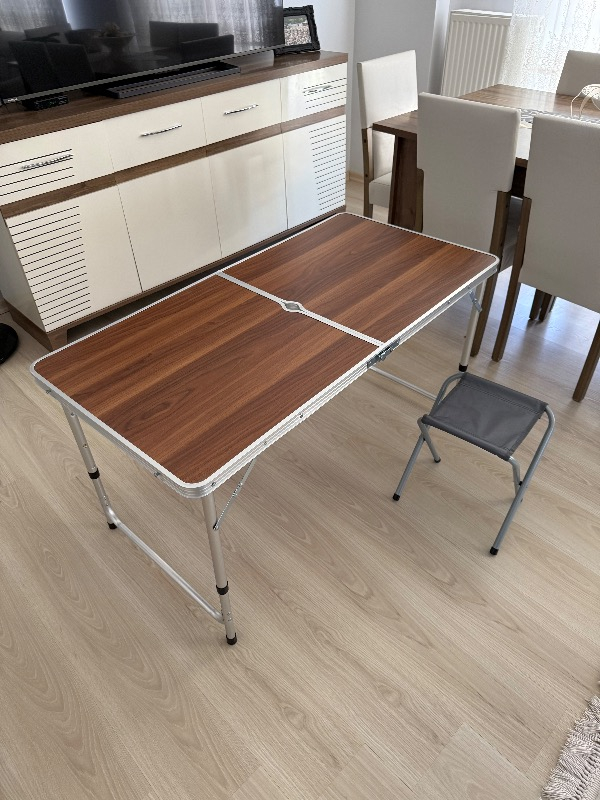 Uniqamp ® Quatro™ Çanta Tipi 4 Tabureli Katlanır Kamp Masa Seti