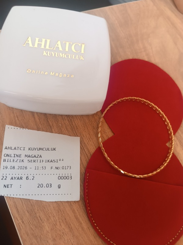 Ahlatcı 20 gr 3'lü Burma 22 Ayar Bilezik