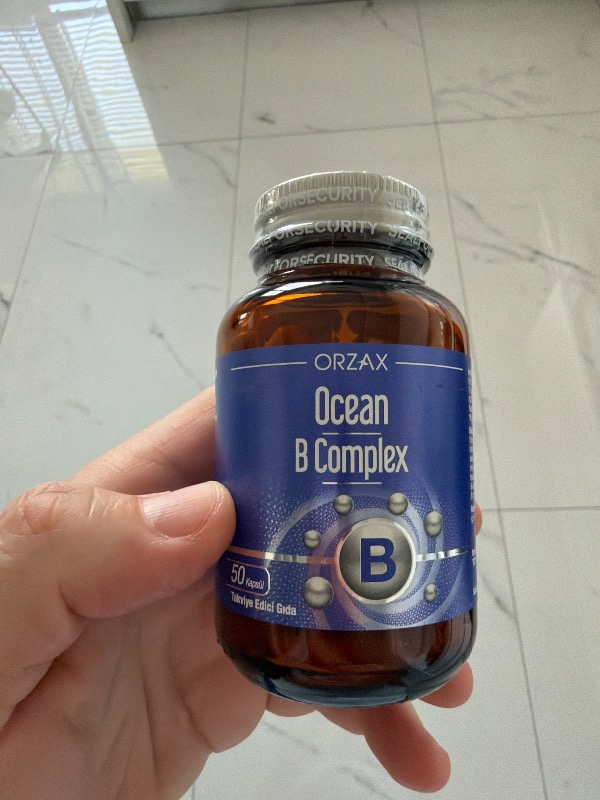 Orzax Ocean B Complex 50 Kapsül Aromasız Takviye Edici Gıda