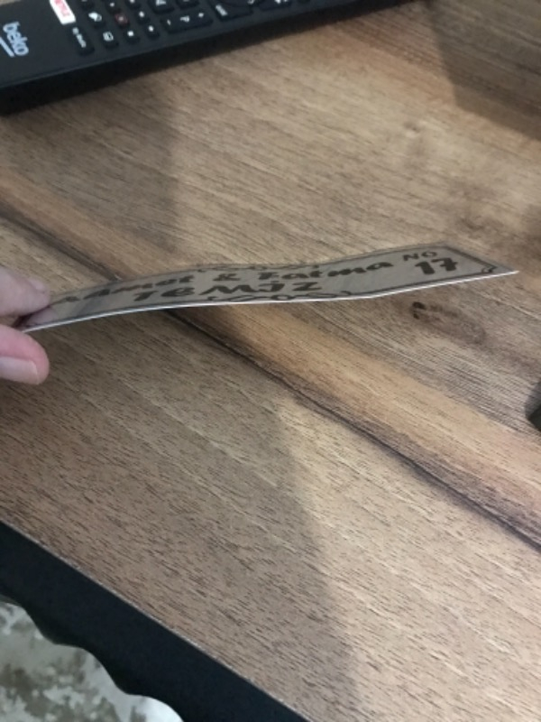 Süblimasyon Gümüş Metal Kapı İsimliği 5. MODEL