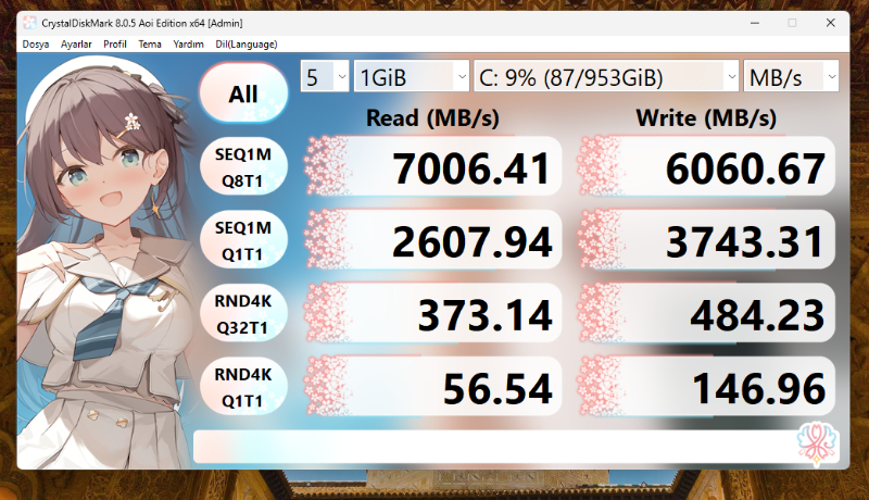 Kingston Kc3000 1TB 7000MB-6000MB SSD