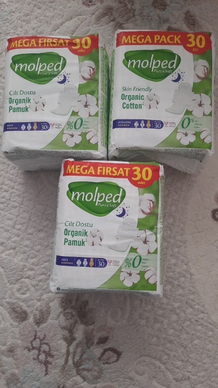 Molped Pure&soft Hijyenik Ped Gece Süper Mega Paket 90 Adet