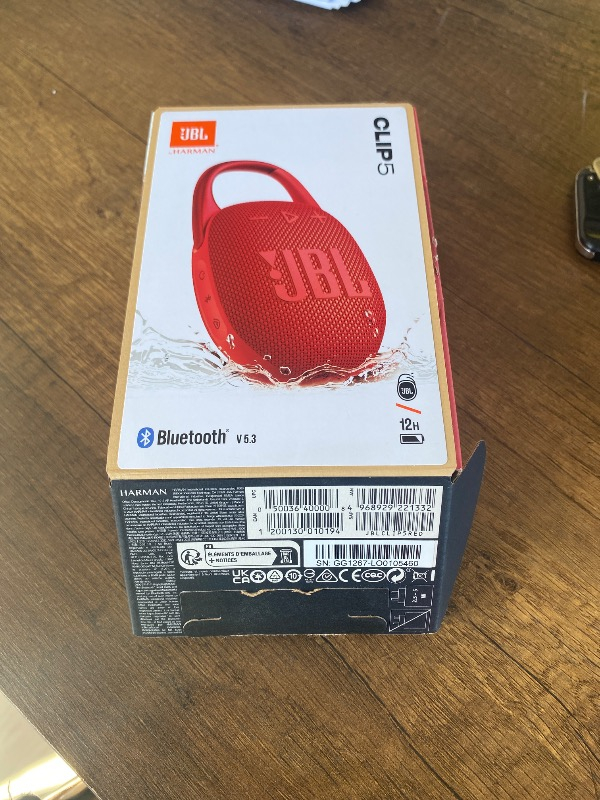 JBL Clip5, Bluetooth Hoparlör, IP67, Kırmızı