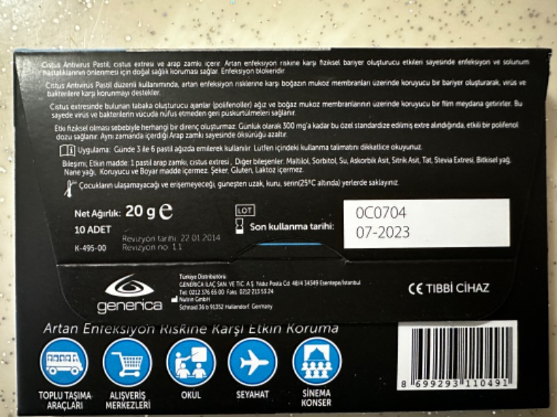 Antivirus Pastil Grip Karşıtı10 Adet