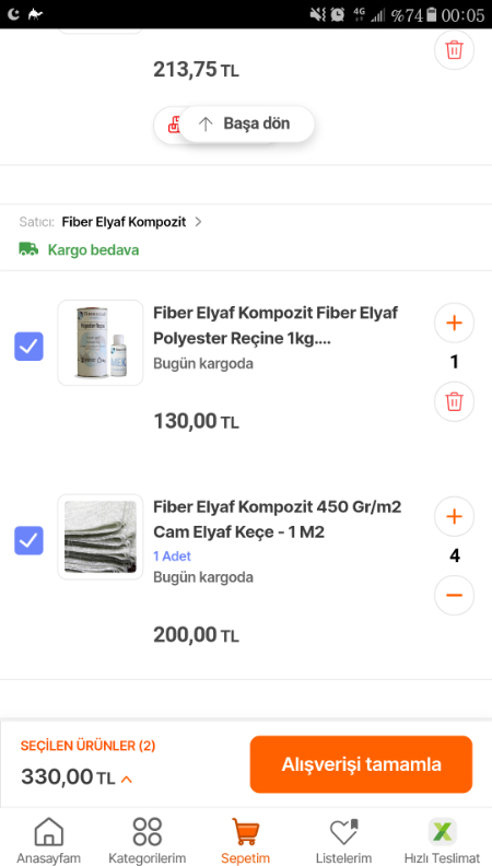 Fiber Elyaf Kompozit Fiber Elyaf Polyester Reçine 1kg. (Sertleştiricili)+Mek 10 Gr.