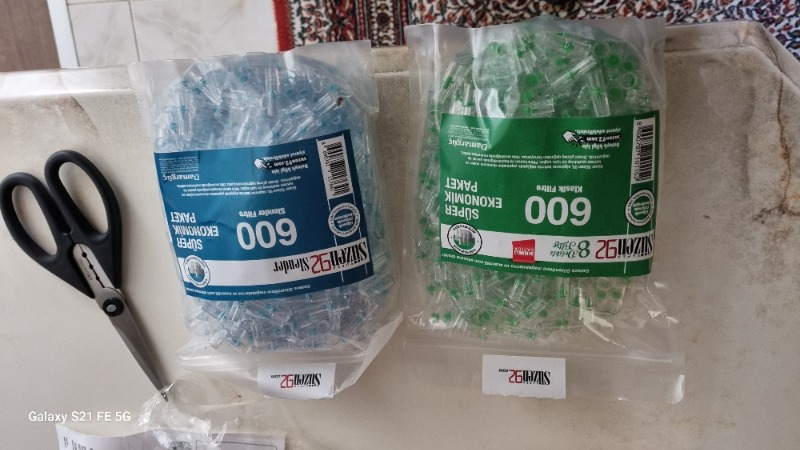Süzen 92 Süzen92 Sigara Ağızlığı Filtresi Klasik 600 Adet 8 Delikli Filtre Özel Seri
