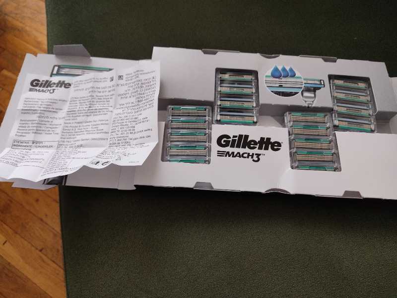 Gillette Mach3 18'li Yedek Tıraş Bıçağı Karton Paket