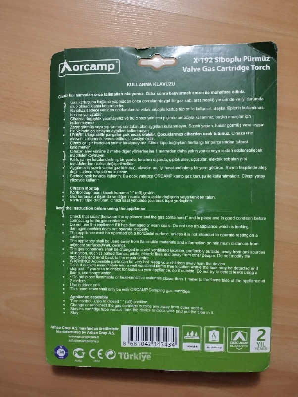 Orcamp X192 Siboplu Saplı Pürmüz