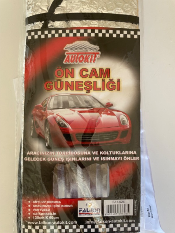 Autokit Ön Cam Metalize Güneşlik "Balonlu"