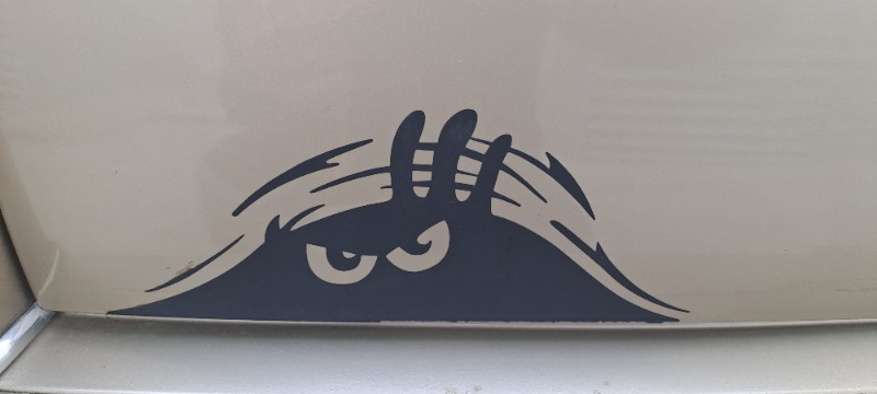 Quart Bagajdan Bakan Adam Oto Sticker, Araba Sticker