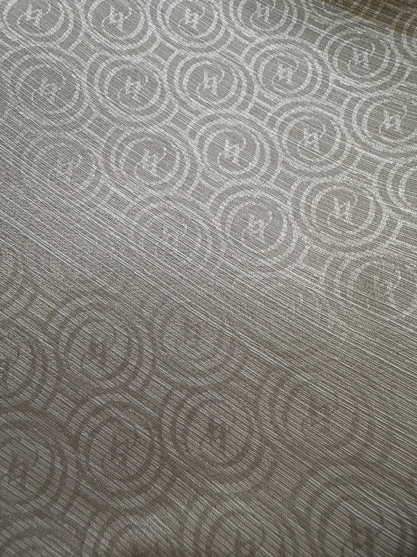 Vakko  Pamuk Ipek Şeritli Monogram Şal 41728-EKRU