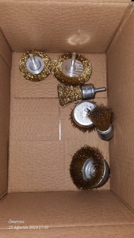 Gfb 6 Parça Pimli Tel Fırça Seti  Matkap Fırça Set