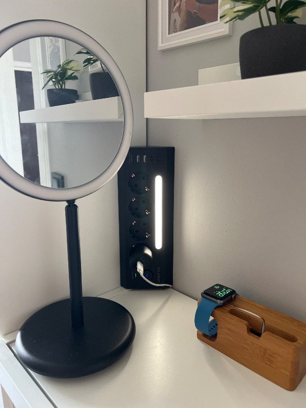 Fulltech Ftr-22 Gece Lambalı Akım Korumalı Çoklu Priz - Siyah