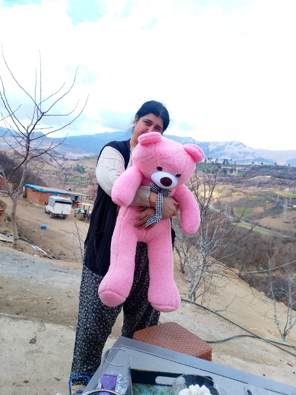 Sole 80  cm Papyonlu Sevimli Peluş Ayıcık - % 100 Yerli Pelüş Ayı...