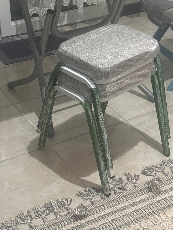 Ecowood Metal Tabure -4 Adet