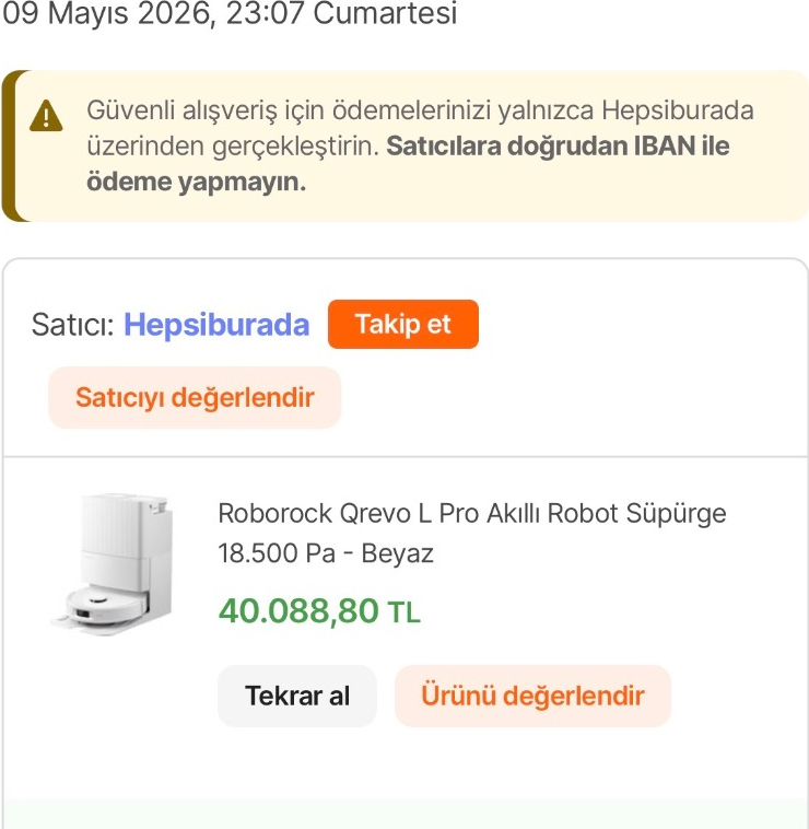 Roborock Qrevo L Pro Akıllı Robot Süpürge 18.500 Pa - Beyaz