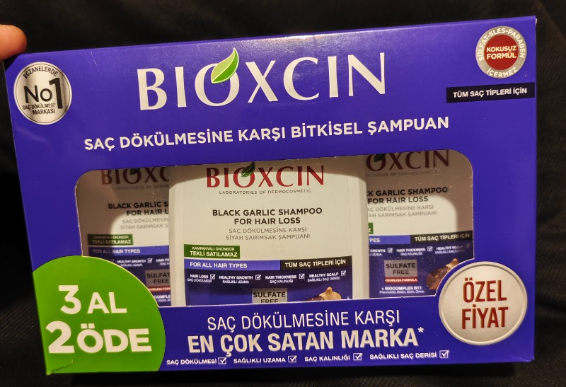 Bioxcin Siyah Sarımsak Şampuanı 3 al 2 öde (3x300ml)