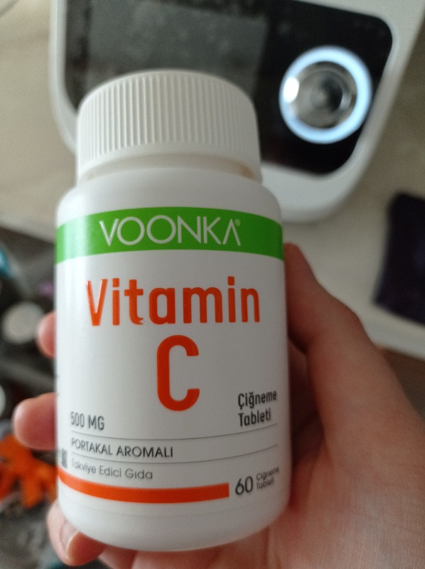 Voonka Vitamin C Portakal Aromalı Çiğneme Tableti 500 Mg 62 Tablet