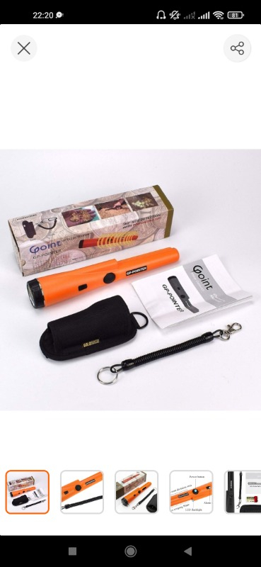 Hubstein Gp Pointer Pinpointer Altın Metal Dedektörü Hazine Avcısı + Taşıma Çantası+Pil